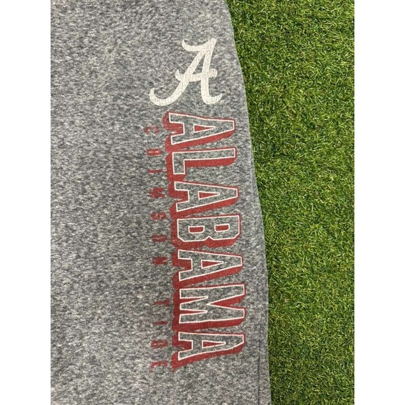 Alabama Crimson Tide Sweatpants Mens Large Gray Champion Football Fleece Lined - Picture 2 of 6
